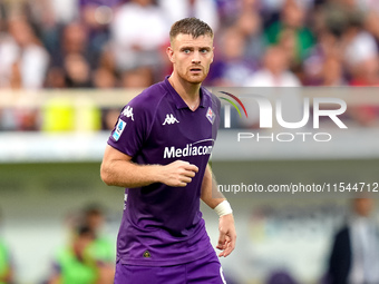 Lucas Beltran of ACF Fiorentina looks on during the Serie A Enilive match between ACF Fiorentina and AC Monza at Stadio Artemio Franchi on S...