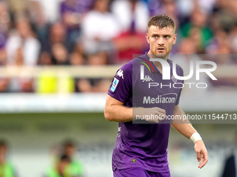 Lucas Beltran of ACF Fiorentina looks on during the Serie A Enilive match between ACF Fiorentina and AC Monza at Stadio Artemio Franchi on S...