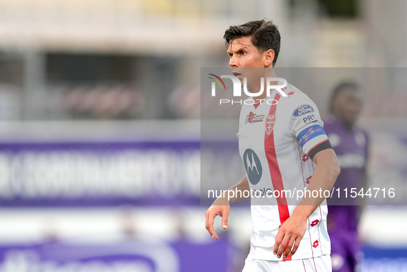 Matteo Pessina of AC Monza looks on during the Serie A Enilive match between ACF Fiorentina and AC Monza at Stadio Artemio Franchi on Septem...