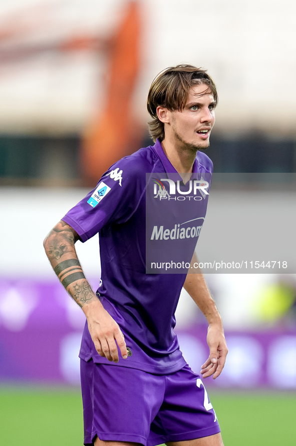 Andrea Colpani of ACF Fiorentina looks on during the Serie A Enilive match between ACF Fiorentina and AC Monza at Stadio Artemio Franchi on...