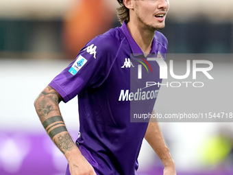 Andrea Colpani of ACF Fiorentina looks on during the Serie A Enilive match between ACF Fiorentina and AC Monza at Stadio Artemio Franchi on...