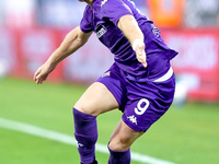 Lucas Beltran of ACF Fiorentina in action during the Serie A Enilive match between ACF Fiorentina and AC Monza at Stadio Artemio Franchi on...