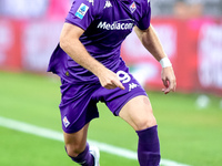 Lucas Beltran of ACF Fiorentina in action during the Serie A Enilive match between ACF Fiorentina and AC Monza at Stadio Artemio Franchi on...