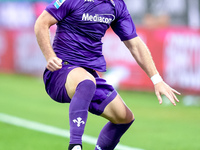 Lucas Beltran of ACF Fiorentina in action during the Serie A Enilive match between ACF Fiorentina and AC Monza at Stadio Artemio Franchi on...