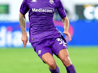 Danilo Cataldi of ACF Fiorentina in action during the Serie A Enilive match between ACF Fiorentina and AC Monza at Stadio Artemio Franchi on...