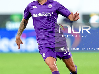 Danilo Cataldi of ACF Fiorentina in action during the Serie A Enilive match between ACF Fiorentina and AC Monza at Stadio Artemio Franchi on...