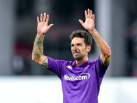 Danilo Cataldi of ACF Fiorentina reacts during the Serie A Enilive match between ACF Fiorentina and AC Monza at Stadio Artemio Franchi on Se...