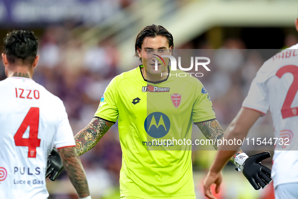 Stefano Turati of AC Monza reacts during the Serie A Enilive match between ACF Fiorentina and AC Monza at Stadio Artemio Franchi on Septembe...