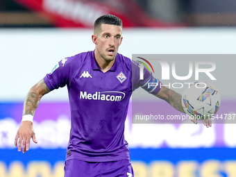 Cristiano Biraghi of ACF Fiorentina during the Serie A Enilive match between ACF Fiorentina and AC Monza at Stadio Artemio Franchi on Septem...