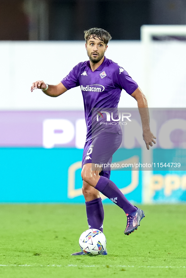 Luca Ranieri of ACF Fiorentina during the Serie A Enilive match between ACF Fiorentina and AC Monza at Stadio Artemio Franchi on September 0...