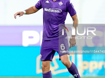 Luca Ranieri of ACF Fiorentina during the Serie A Enilive match between ACF Fiorentina and AC Monza at Stadio Artemio Franchi on September 0...