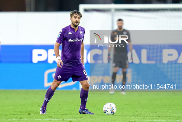 Luca Ranieri of ACF Fiorentina during the Serie A Enilive match between ACF Fiorentina and AC Monza at Stadio Artemio Franchi on September 0...