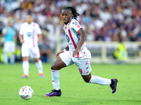 Warren Bondo of AC Monza in action during the Serie A Enilive match between ACF Fiorentina and AC Monza at Stadio Artemio Franchi on Septemb...