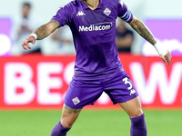 Cristiano Biraghi of ACF Fiorentina during the Serie A Enilive match between ACF Fiorentina and AC Monza at Stadio Artemio Franchi on Septem...