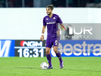 Luca Ranieri of ACF Fiorentina during the Serie A Enilive match between ACF Fiorentina and AC Monza at Stadio Artemio Franchi on September 0...