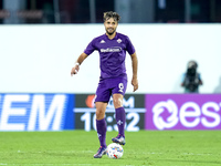 Luca Ranieri of ACF Fiorentina in action during the Serie A Enilive match between ACF Fiorentina and AC Monza at Stadio Artemio Franchi on S...