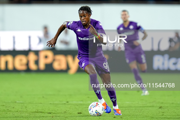 Cristian Kouame of ACF Fiorentina during the Serie A Enilive match between ACF Fiorentina and AC Monza at Stadio Artemio Franchi on Septembe...