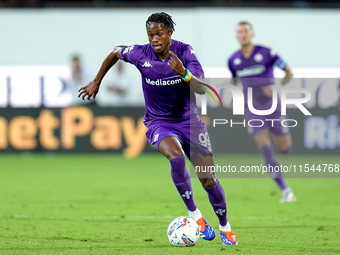 Cristian Kouame of ACF Fiorentina during the Serie A Enilive match between ACF Fiorentina and AC Monza at Stadio Artemio Franchi on Septembe...