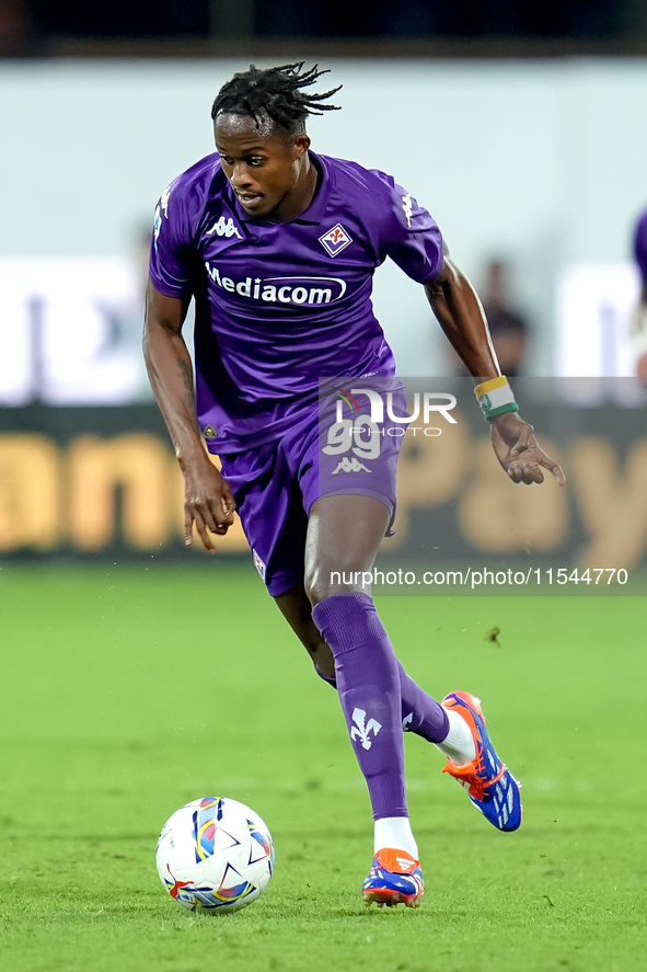 Cristian Kouame of ACF Fiorentina during the Serie A Enilive match between ACF Fiorentina and AC Monza at Stadio Artemio Franchi on Septembe...