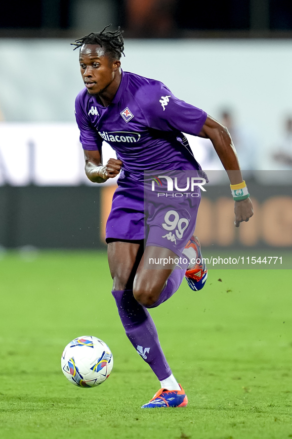 Cristian Kouame of ACF Fiorentina during the Serie A Enilive match between ACF Fiorentina and AC Monza at Stadio Artemio Franchi on Septembe...