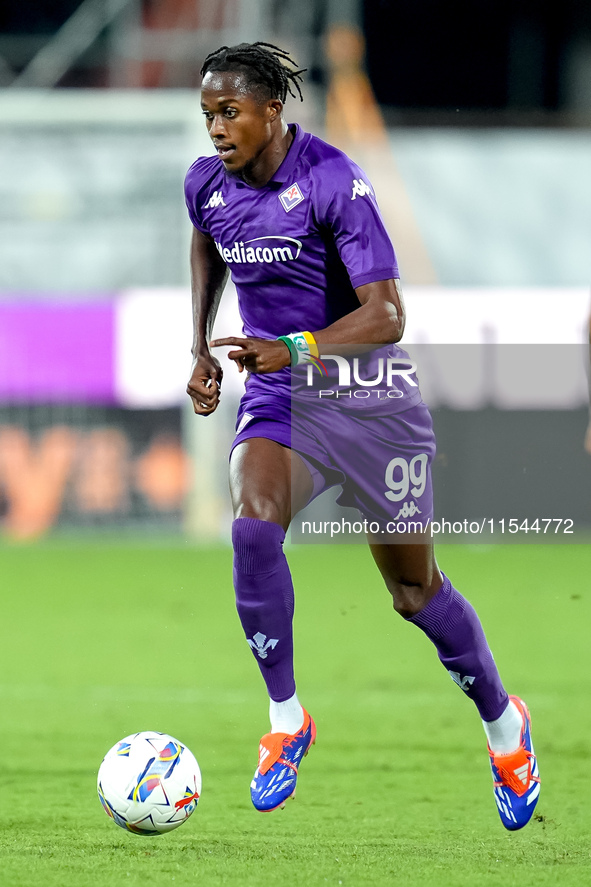 Cristian Kouame of ACF Fiorentina during the Serie A Enilive match between ACF Fiorentina and AC Monza at Stadio Artemio Franchi on Septembe...