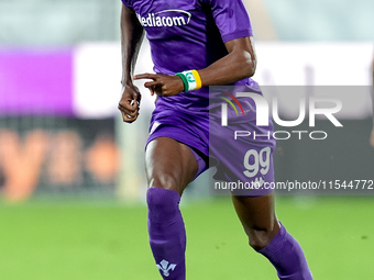 Cristian Kouame of ACF Fiorentina during the Serie A Enilive match between ACF Fiorentina and AC Monza at Stadio Artemio Franchi on Septembe...