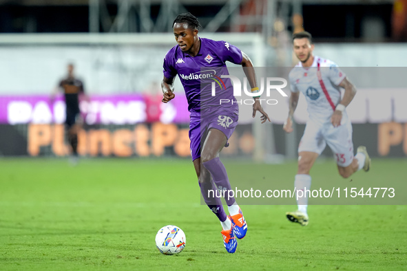 Cristian Kouame of ACF Fiorentina during the Serie A Enilive match between ACF Fiorentina and AC Monza at Stadio Artemio Franchi on Septembe...