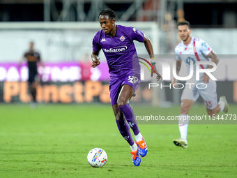 Cristian Kouame of ACF Fiorentina during the Serie A Enilive match between ACF Fiorentina and AC Monza at Stadio Artemio Franchi on Septembe...