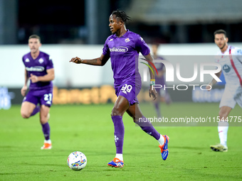 Cristian Kouame of ACF Fiorentina during the Serie A Enilive match between ACF Fiorentina and AC Monza at Stadio Artemio Franchi on Septembe...