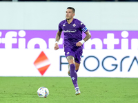 Cristiano Biraghi of ACF Fiorentina during the Serie A Enilive match between ACF Fiorentina and AC Monza at Stadio Artemio Franchi on Septem...