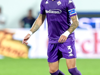 Cristiano Biraghi of ACF Fiorentina during the Serie A Enilive match between ACF Fiorentina and AC Monza at Stadio Artemio Franchi on Septem...