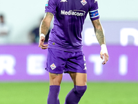 Cristiano Biraghi of ACF Fiorentina during the Serie A Enilive match between ACF Fiorentina and AC Monza at Stadio Artemio Franchi on Septem...