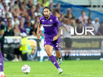 Yacine Adly of ACF Fiorentina during the Serie A Enilive match between ACF Fiorentina and AC Monza at Stadio Artemio Franchi on September 01...