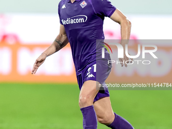 Robin Gosens of ACF Fiorentina during the Serie A Enilive match between ACF Fiorentina and AC Monza at Stadio Artemio Franchi on September 0...