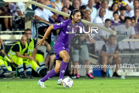 Yacine Adly of ACF Fiorentina during the Serie A Enilive match between ACF Fiorentina and AC Monza at Stadio Artemio Franchi on September 01...