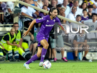 Yacine Adly of ACF Fiorentina during the Serie A Enilive match between ACF Fiorentina and AC Monza at Stadio Artemio Franchi on September 01...