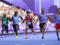 Marcel Boettger of Germany in action in Men's 100m - T11 Round 1 during the Paris 2024 Paralympic Games at Stade de France on September 4, 2...