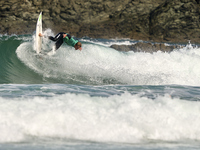 Stef van Noordennen of the Netherlands surfs on day 1 of the ABANCA Pantin Classic Galicia Pro 2024 in Pantin Beach, La Coruna, Spain. (