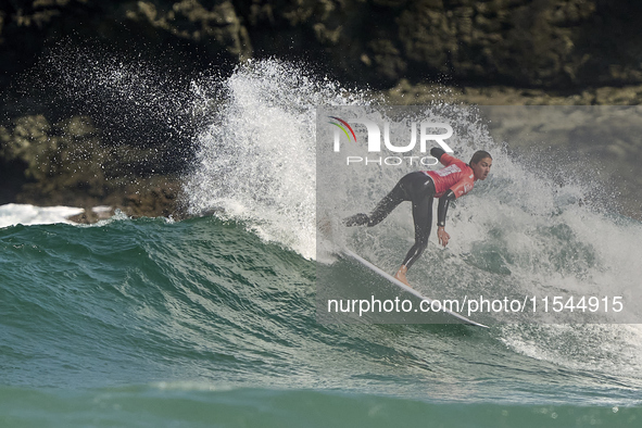 John John Rabinovitch of Israel surfs on day 1 of the ABANCA Pantin Classic Galicia Pro 2024 in Pantin Beach, La Coruna, Spain. 