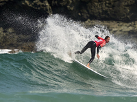 John John Rabinovitch of Israel surfs on day 1 of the ABANCA Pantin Classic Galicia Pro 2024 in Pantin Beach, La Coruna, Spain. (