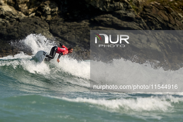 John John Rabinovitch of Israel surfs on day 1 of the ABANCA Pantin Classic Galicia Pro 2024 in Pantin Beach, La Coruna, Spain. 