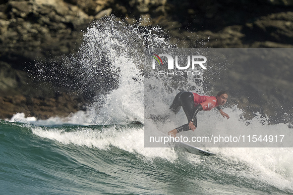 John John Rabinovitch of Israel surfs on day 1 of the ABANCA Pantin Classic Galicia Pro 2024 in Pantin Beach, La Coruna, Spain. 