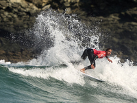 John John Rabinovitch of Israel surfs on day 1 of the ABANCA Pantin Classic Galicia Pro 2024 in Pantin Beach, La Coruna, Spain. (