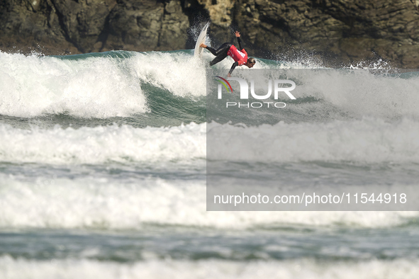 John John Rabinovitch of Israel surfs on day 1 of the ABANCA Pantin Classic Galicia Pro 2024 in Pantin Beach, La Coruna, Spain. 