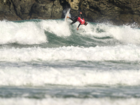 John John Rabinovitch of Israel surfs on day 1 of the ABANCA Pantin Classic Galicia Pro 2024 in Pantin Beach, La Coruna, Spain. (