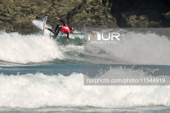 John John Rabinovitch of Israel surfs on day 1 of the ABANCA Pantin Classic Galicia Pro 2024 in Pantin Beach, La Coruna, Spain. 