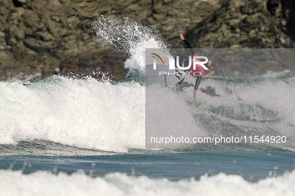 John John Rabinovitch of Israel surfs on day 1 of the ABANCA Pantin Classic Galicia Pro 2024 in Pantin Beach, La Coruna, Spain. 