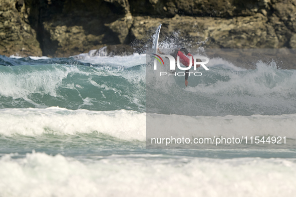 John John Rabinovitch of Israel surfs on day 1 of the ABANCA Pantin Classic Galicia Pro 2024 in Pantin Beach, La Coruna, Spain. 