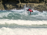 John John Rabinovitch of Israel surfs on day 1 of the ABANCA Pantin Classic Galicia Pro 2024 in Pantin Beach, La Coruna, Spain. (