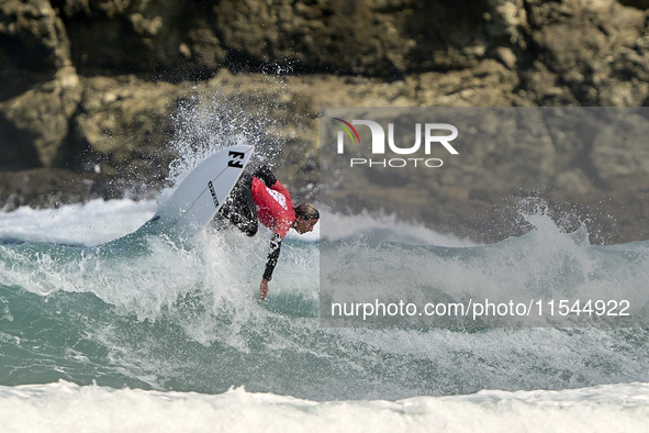 John John Rabinovitch of Israel surfs on day 1 of the ABANCA Pantin Classic Galicia Pro 2024 in Pantin Beach, La Coruna, Spain. 